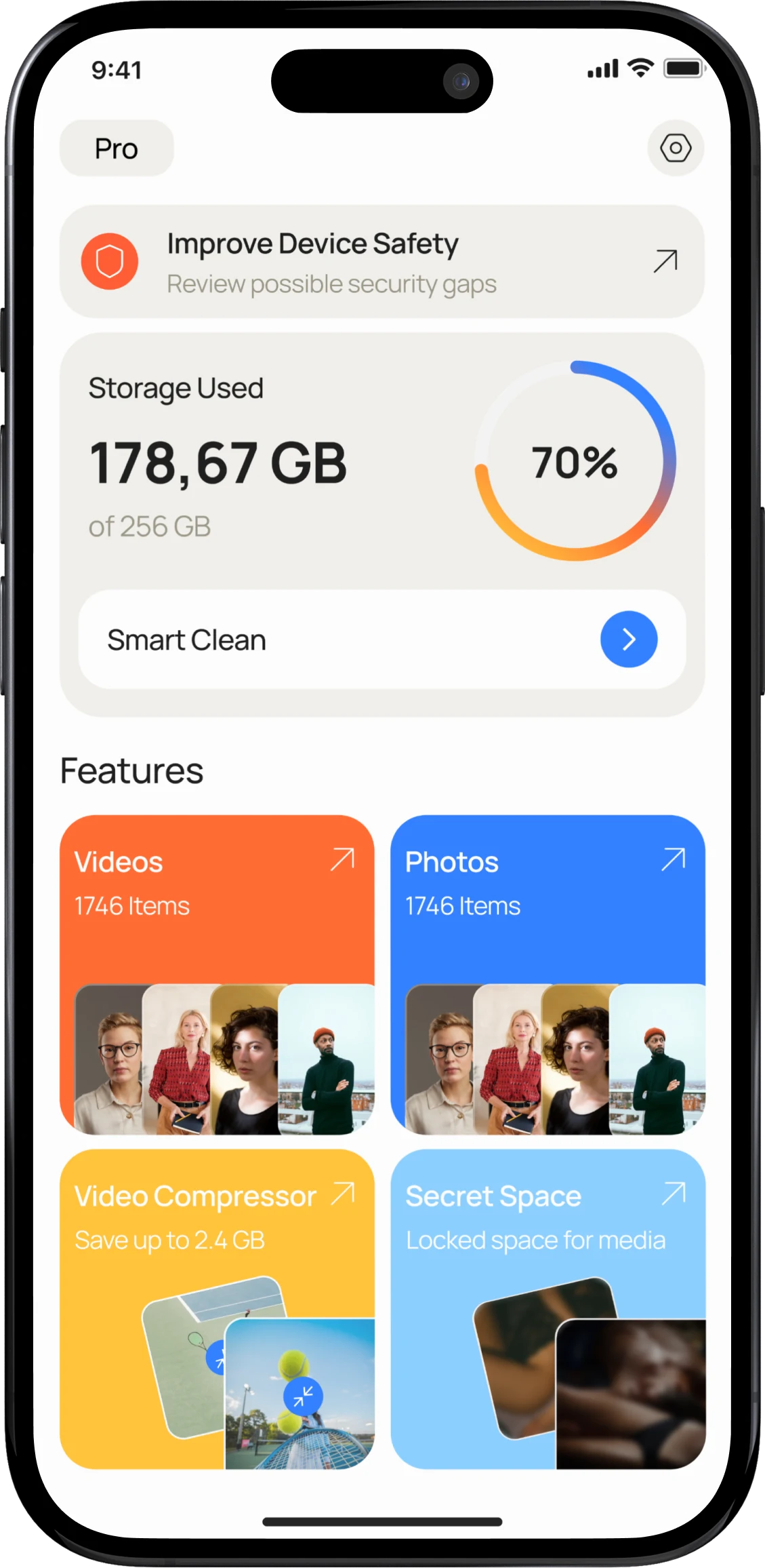Cleaniva main screen